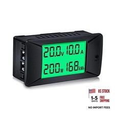 DC Multifunction Battery Monitor Meter,0 DC 100A Battery Meter  Built-in Shunt  