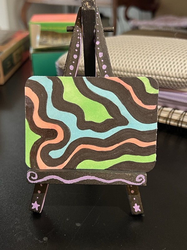 ACEO Original Art Card By Misty At Sillylilshop Swirls