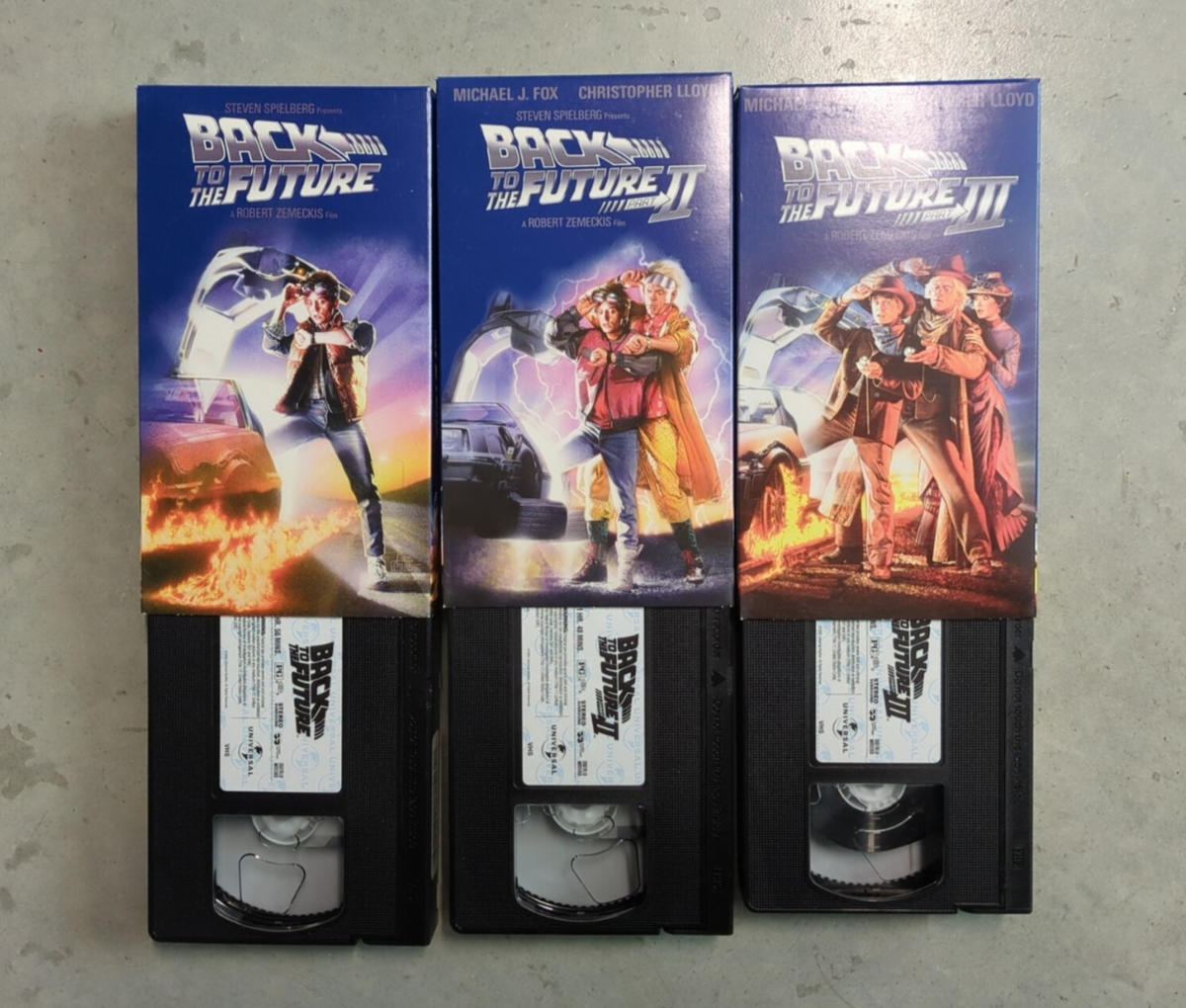 Vintage Back to the Future Trilogy 3-Tape VHS Box Set 1-3