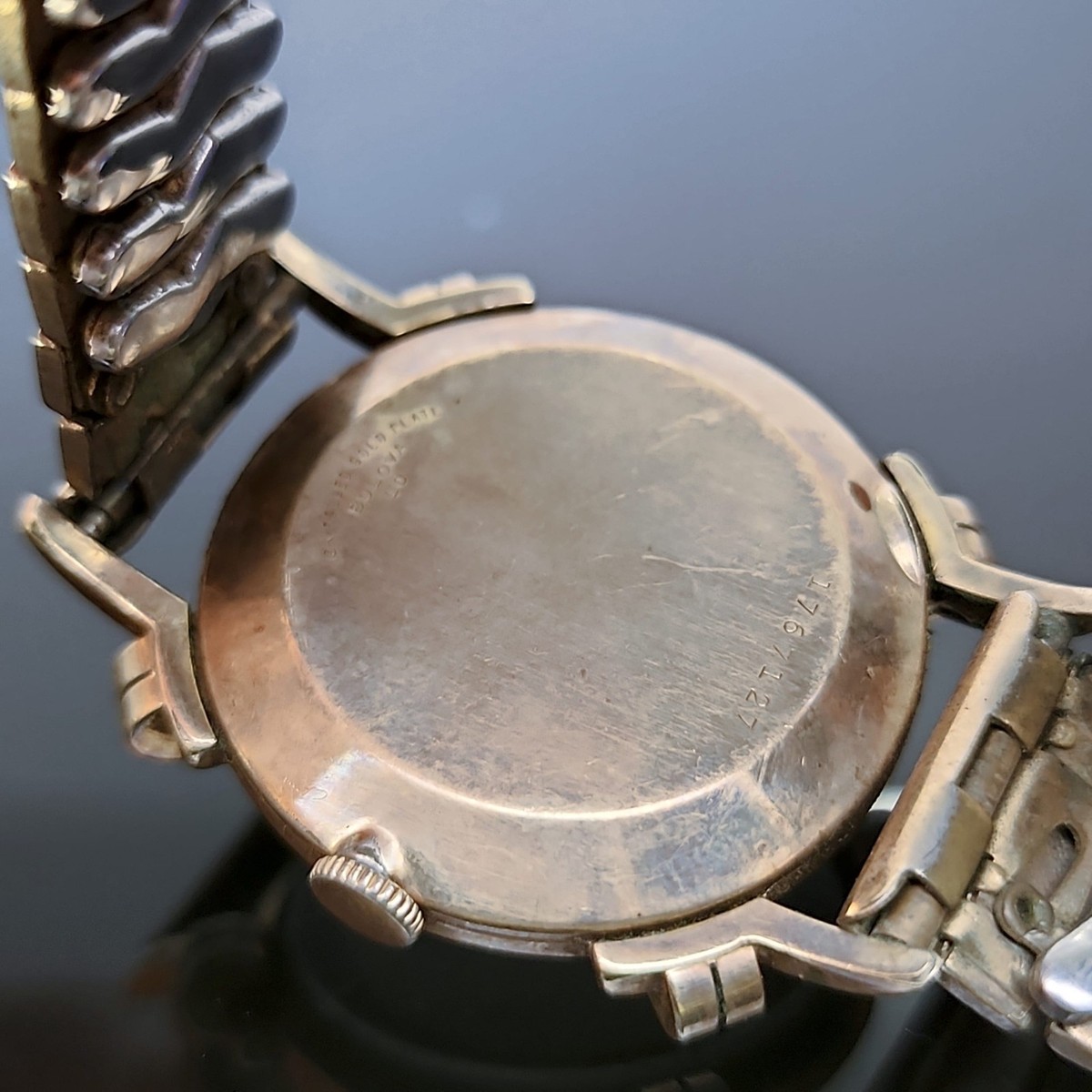 Bulova Ashford Art Deco 1950 10K RGP Watch 17J 10BC Fancy Lugs