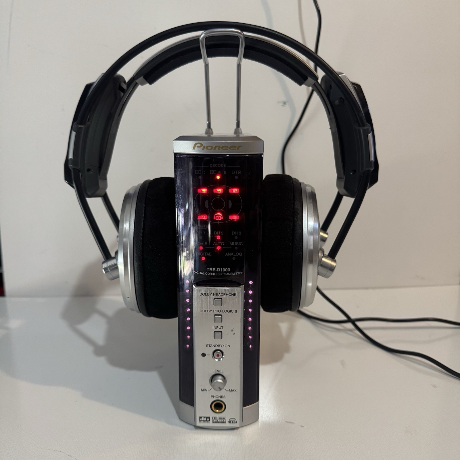 Pioneer SE-DIR1000 Digital Cordless Headphones Dolby Rc Tre-D1000 Untested