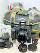 Canon EOS 7D Mark I 18-55mm IS STM 3604 shots 16gb Screen Protector Bag MINT﻿Y