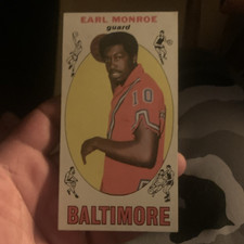 Topps 1967-68 #80 Earl Monroe Rookie Baltimore Bullets Basketball Card. rookie card picture