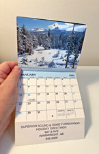 Vtg Holiday Greeting Calendar 1994 Advertising Sound & Home Wainwright Alberta