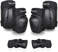Adult Knee Pads Elbow Pads Wrist Guards for Adult Kids 6 in 1 Protective Gear...