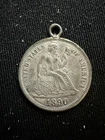 1890 Silver Seated Liberty Dime Love Token - K12748