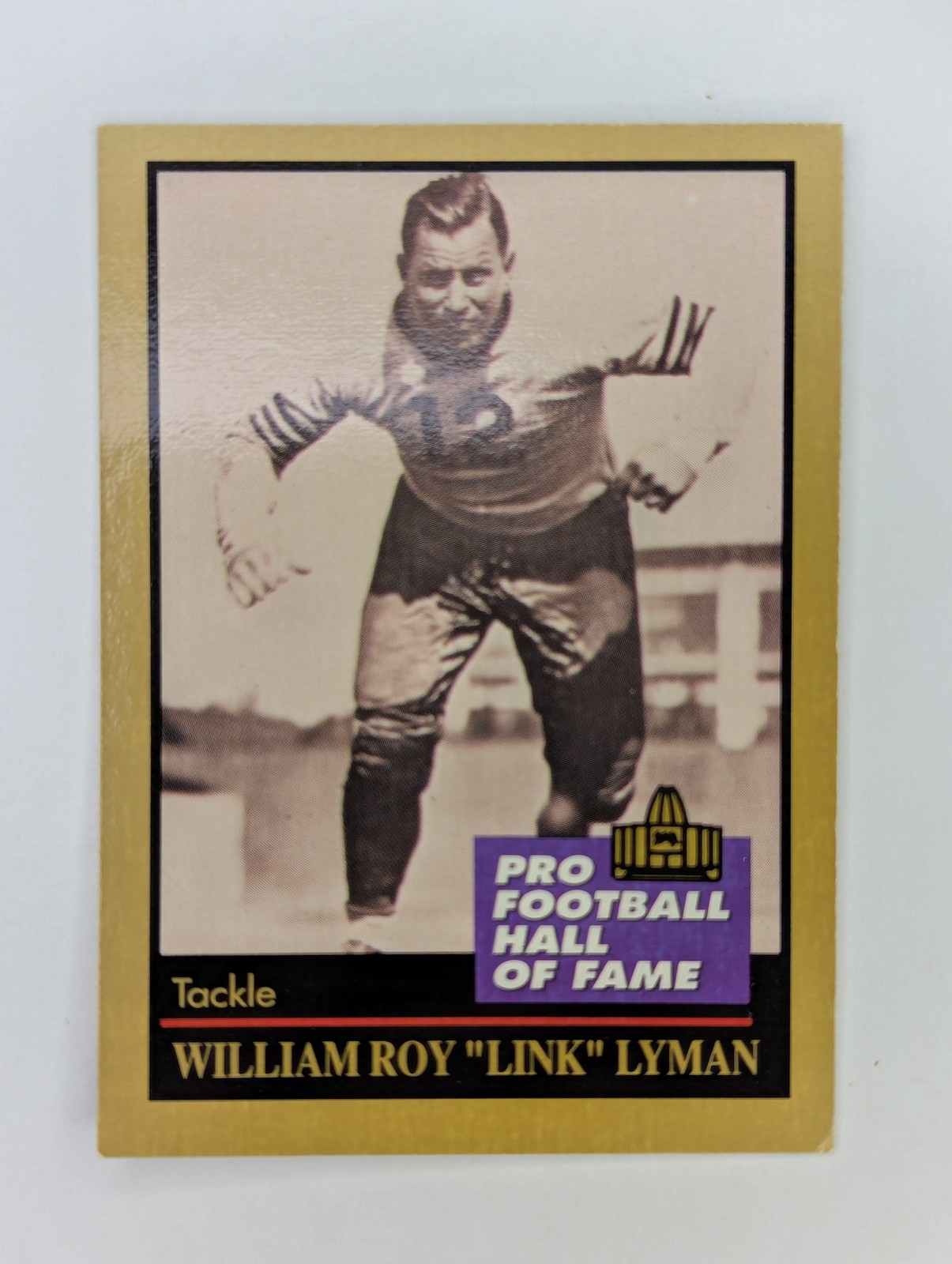 1991 Enor Pro Football HOF #90 William Roy "Link" Lyman