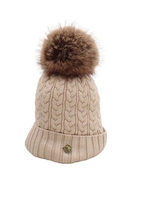 Moose Knuckles Herren Mütze M Creme Viskose mit Polyester, Nylon, Acryl Beanie