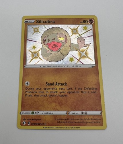 Pokemon - Silicobra - SV070/SV122 - Shining Fates Shiny Vault - Holo NM