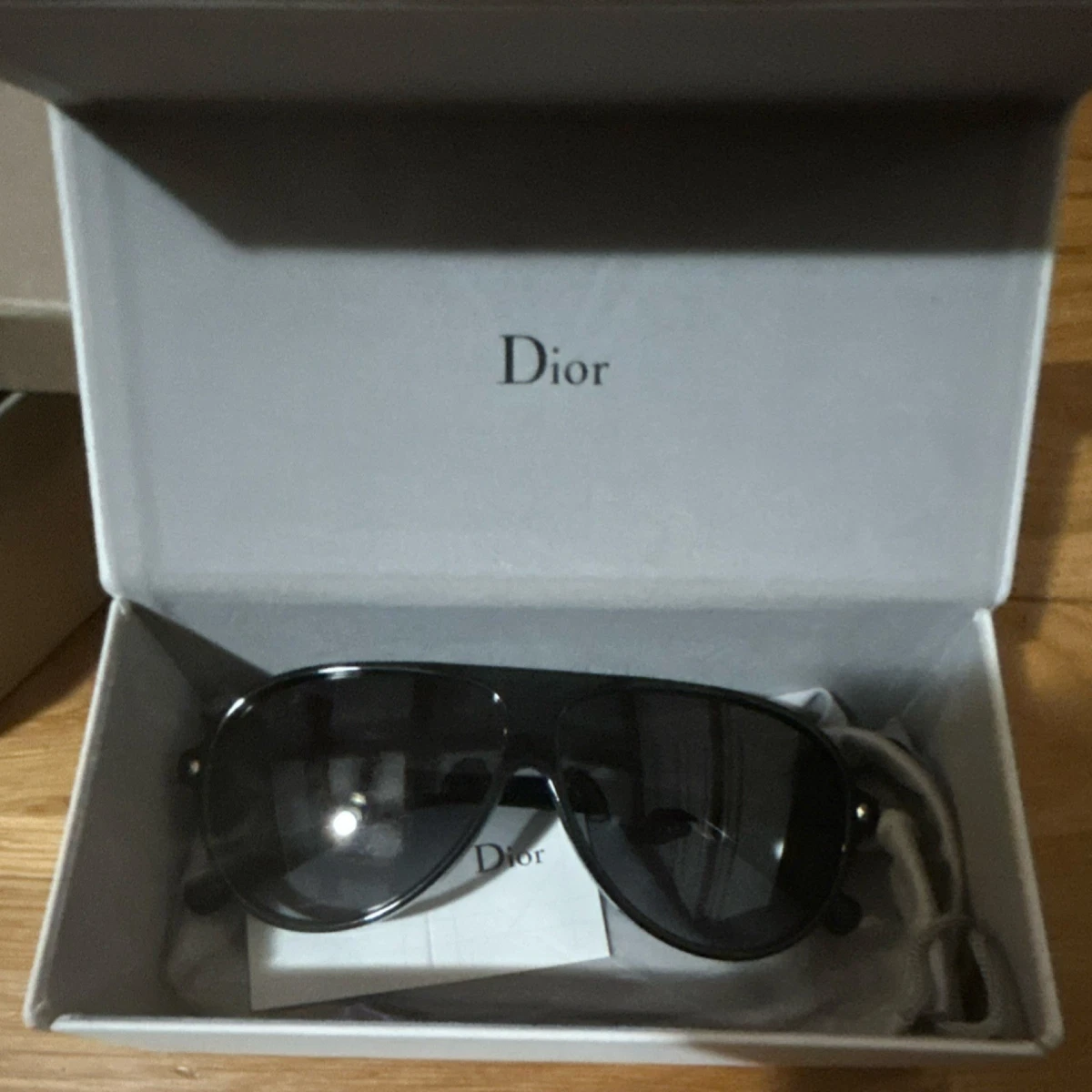 Christian Dior Homme  Black Tie 122S Black Aviators Sunglasses Christian Dior Sunglasses Black Tie Blue Havana Aviator Mens  main image 2