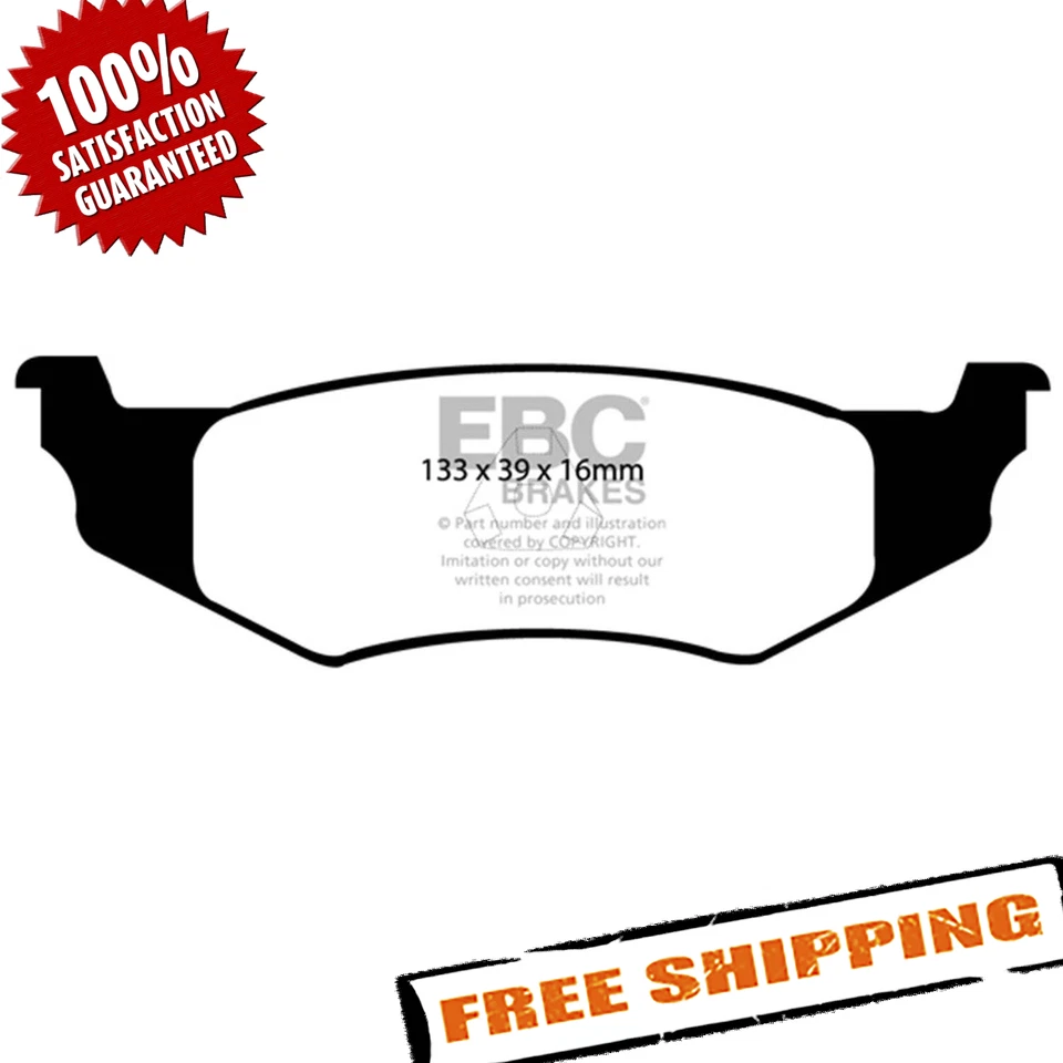 Задние тормозные колодки из арамидных волокон EBC DP41066R Yellowstuff для Dodge Stratus 95–06 годов выпуска - Изображение 2 из 4