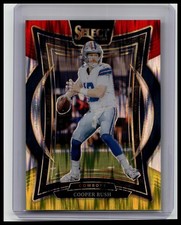 2024 Panini Select #22 Cooper Rush Red & Yellow Prizm Shock
