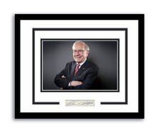Warren Buffett Autograph Signed 11x14 Framed Photo Berkshire Hathaway CEO ACOA