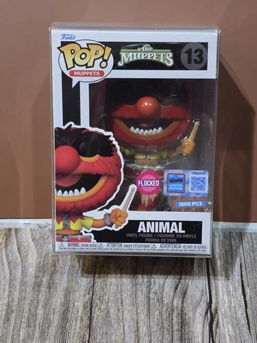 Funko POP! The Muppets Animal FLOCKED LE 1500 NYCC 2024 CON Sticker Exclusive