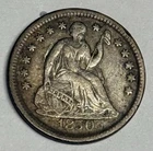 Fine 1850-P Seated Liberty Half Dime (minor rev damage), U.S. Type Silver Coin