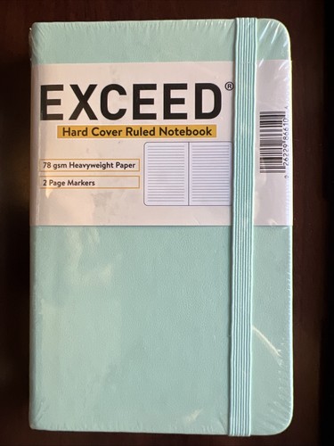 Exceed Hard Cover Journal,  120 Lined Pages, 3.5" X 5.5" Mint Green 86610 Sealed