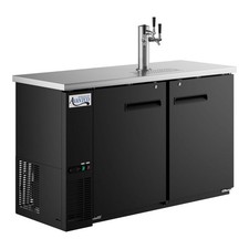 Triple Tap Kegerator Beer Dispenser - Black, (2) 1/2 Keg Capacity