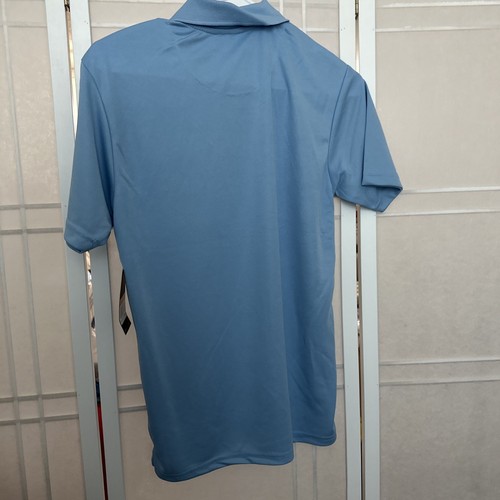 Polo Shirt Dry Fit Light Blue Short Sleeve Children L (Size 14-16) Kids - Picture 9 of 9