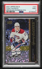 2021-22 Series 1 Young Guns Speckled Rainbow Foil Cole Caufield PSA 9 MINT 09ed