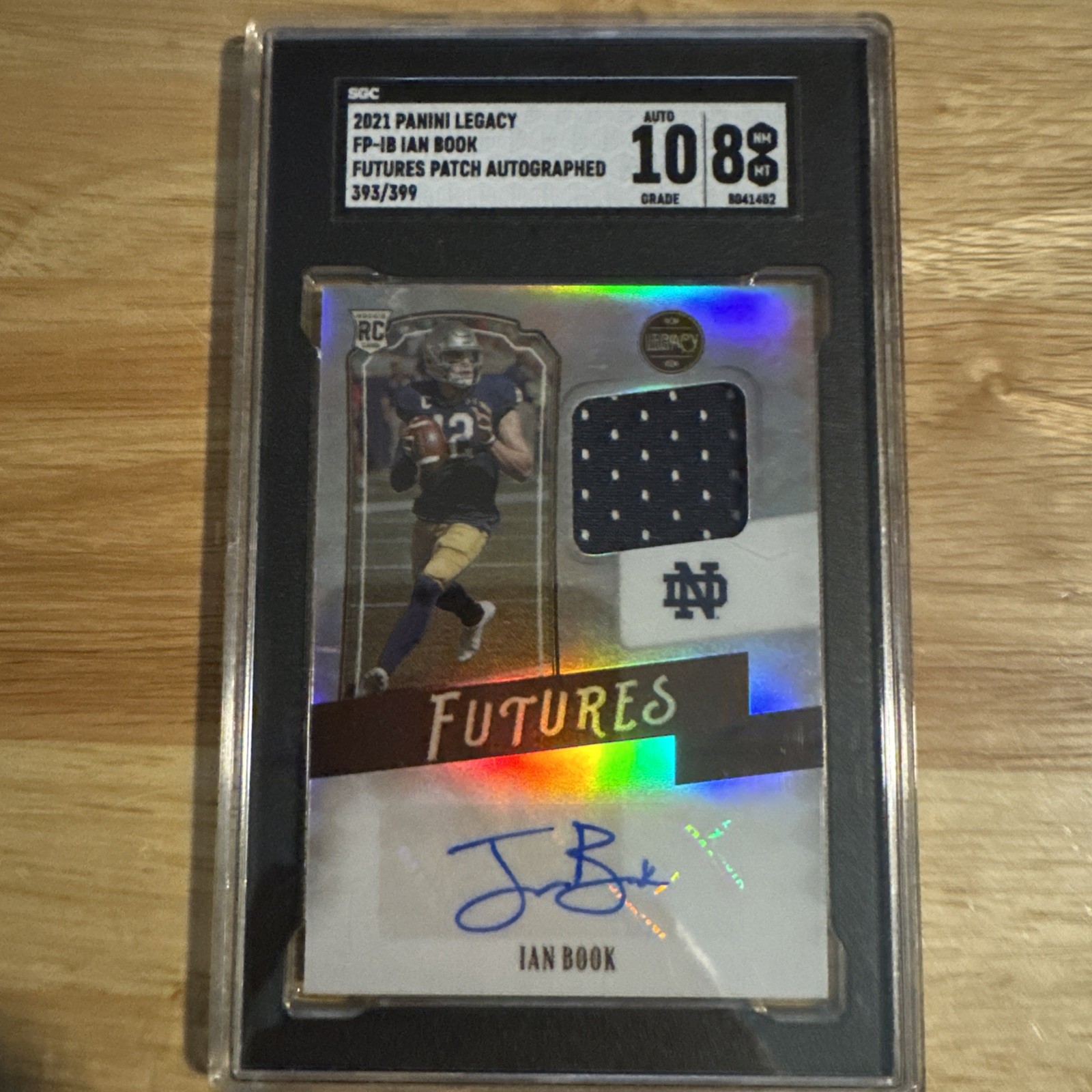 Ian Book Panini Legacy Futures Patch Autographs #FPIB Base