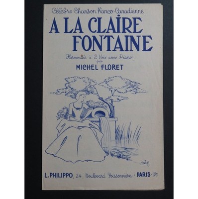 A la Claire Fontaine Michel Floret Klaviergesang 1951