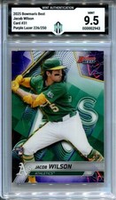 Jacob Wilson 2025 Bowman's Best Base Purple Lazer Refractor /250 MA 9.5
