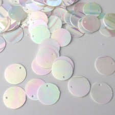 Sequins White Iris 2 Paillettes/Flat 20mm Top Hole 100/ 500 25 Off pcs