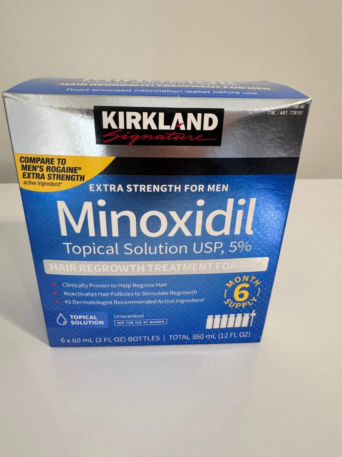 Kirkland Signature Minoxidil 5% Extra Strength Men Hair Regrowth Original