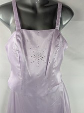 Poly Rhinestone Starburst Two-Piece Corset Lilac Gown Prom Dress Size Small