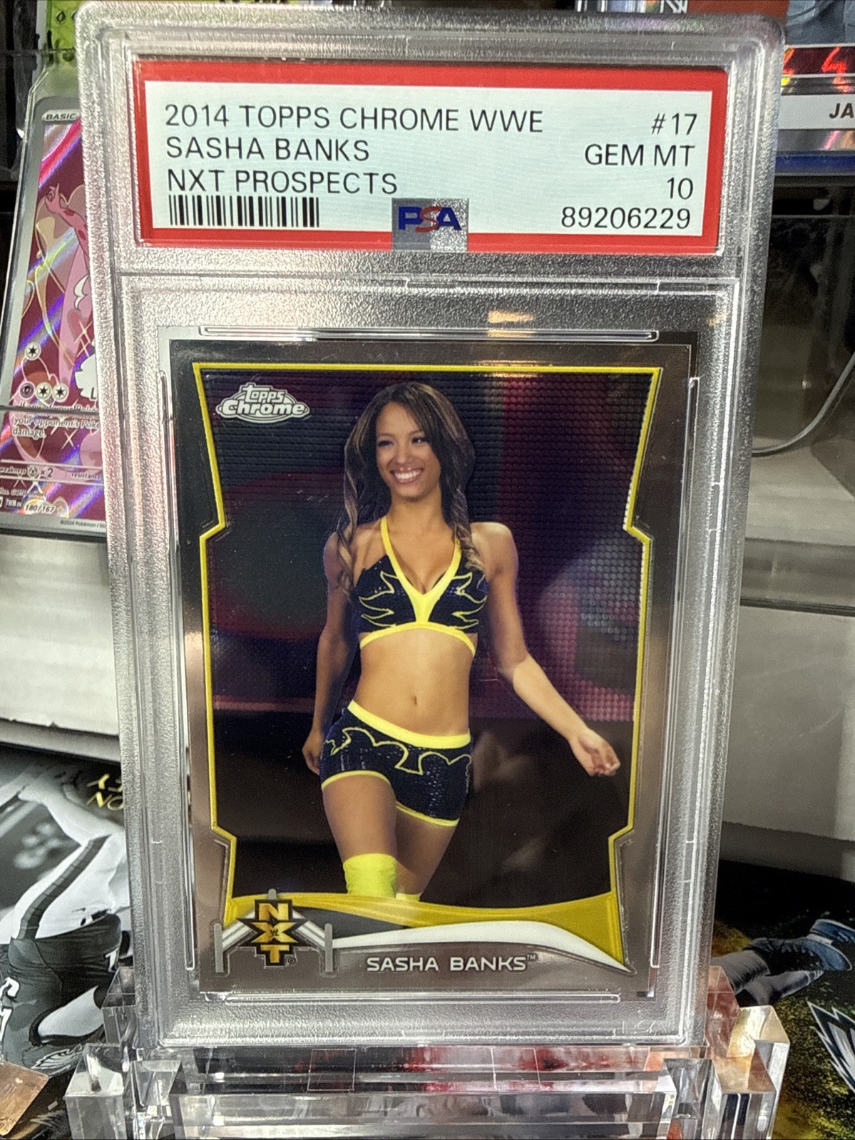 2014 Topps Chrome WWE - Nxt Prospects Sasha Banks #17 (RC) PSA 10