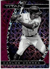 2021 Panini Chronicles #21 Carlos Correa Titan Blue Velocity