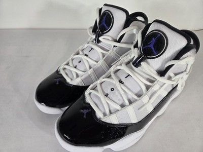 Nike Air Jordan 6 Rings White Black Dark Concord 322992-104   Mens Size 10.5