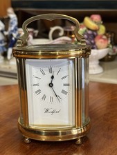 Nice Brass Vintage Oval Shape 8 Day Carriage Clock In Good Working Order