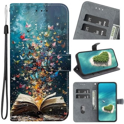 Beach  Flower Wallet Phone Case for Tecno Spark 30C 5G GO Camon 30 40 Pro Pova 6