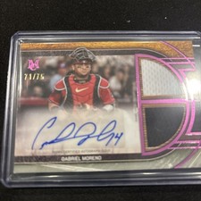 2025 Topps Museum Gabriel Moreno Signature Swatches Dual Patch Auto /75 SP Relic
