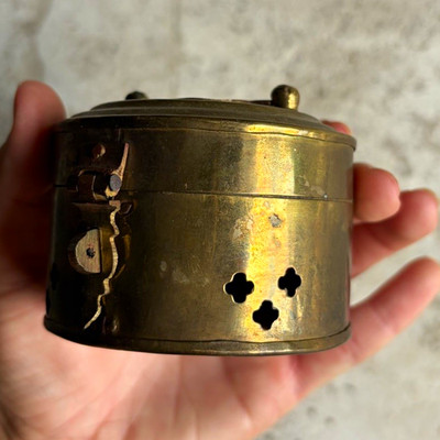 Vintage Brass Cricket Box