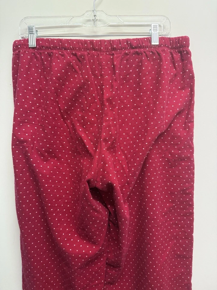Gillian & O'Malley 睡裤尺寸 LG 女式波点红色法兰绒睡裤 — 第 4/4 张图片