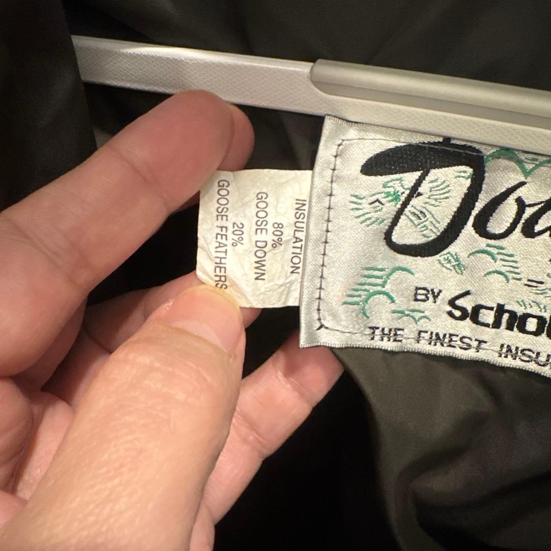 Dark Brown Schott Down Jacket, Size Large - image 4