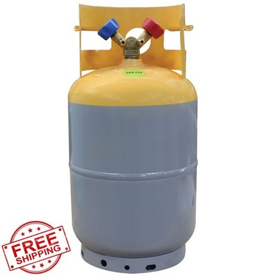 Mastercool 30 lb Recovery Cylinder 1/4 FL-M Yellow/Gray