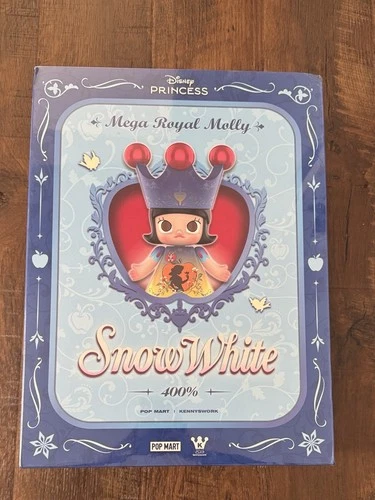 POP MART Mega Royal Molly 400% Snow White Molly Disney Princess Art Toy Figure