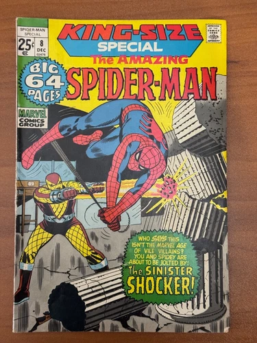 AMAZING SPIDER-MAN Marvel Comic King Size Special #8 Dec 1971 Shocker Kingpin FN