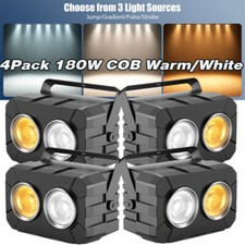 4PCS 2Eye Dual Color Audience Face Light Stage Light COB LED Par Light DJ Church