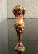 19TH WONDERFUL ANTIQUE BRONZE ANGEL CUPID STATUE WAX SEAL STAMP 1880`s