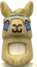 Lego New Tan Minifigure Headgear Head Cover Costume Llama Head Neck Sunglasses