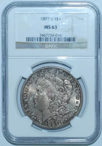 1897 S NGC MS63 Morgan Silver Dollar