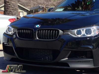 P-Style Matte Black Front Kidney Grille for 12-17 BMW F30 3-Series Sedan/Wagon