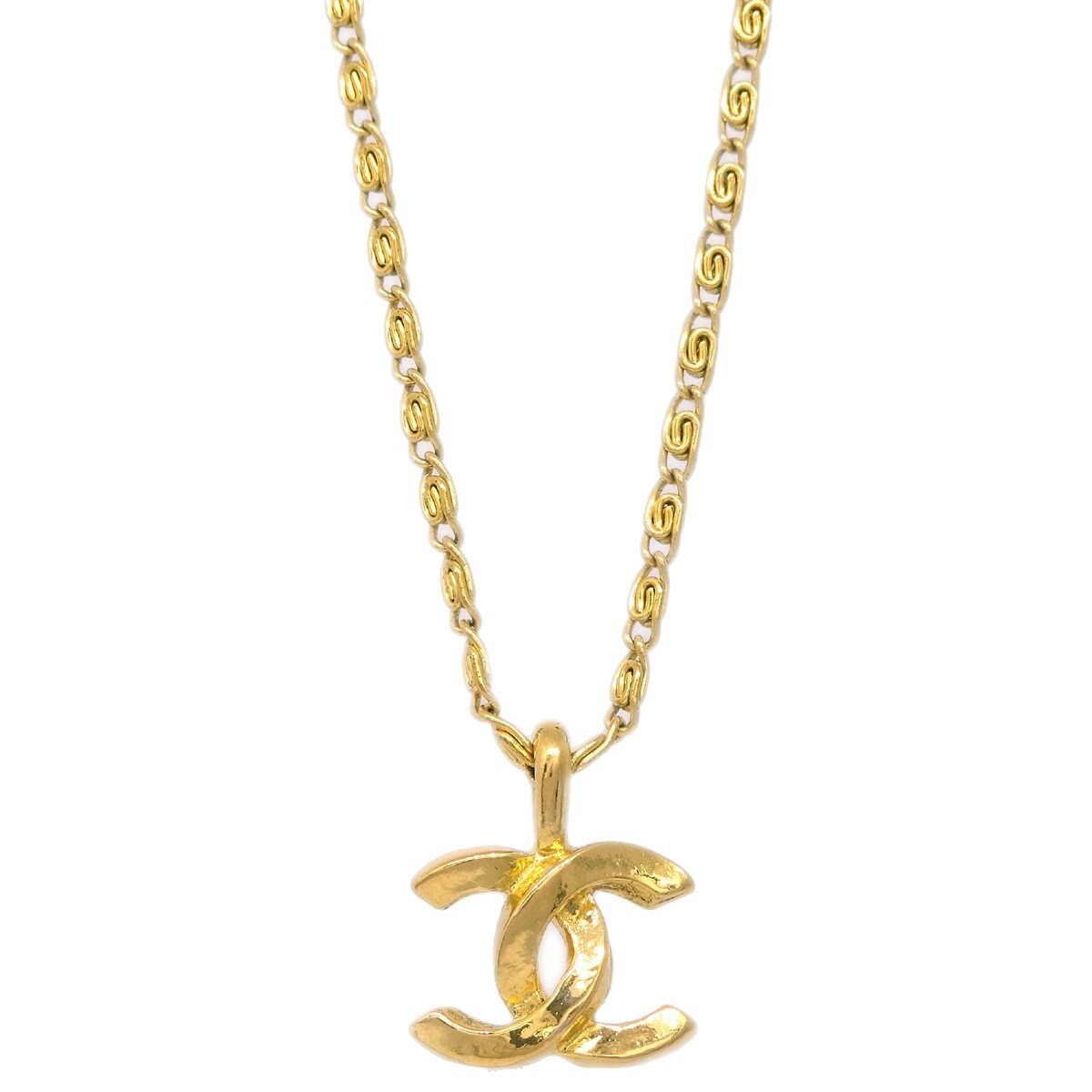 Chanel Gold CC Chain Pendant Necklace 1982 123671 | eBay