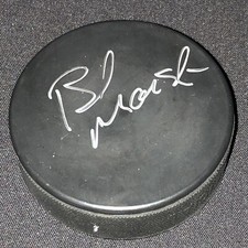 Brad Marsh Signed Hockey Puck Philadelphia Flyers Legend