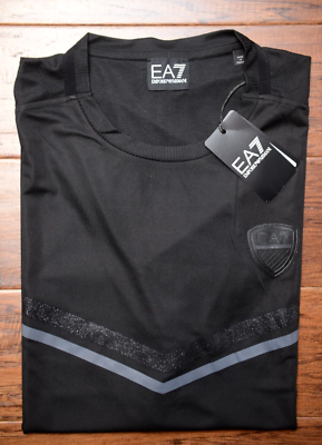 Emporio Armani EA7 $145 Men's Black Dynamic Athlete Jersey Tee T