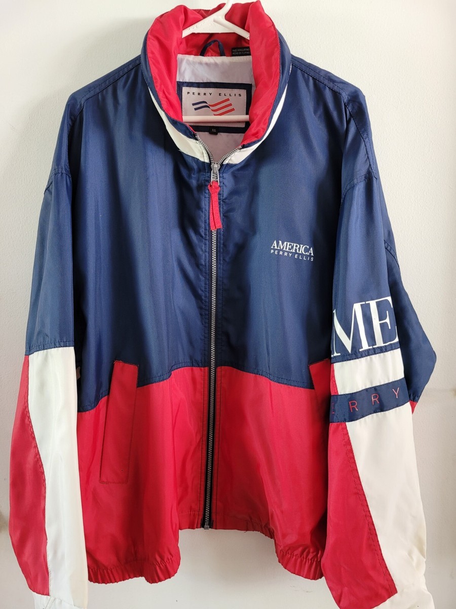 Vintage 1980s PERRY ELLIS America Windbreaker Size XLT | eBay Vintage 1980s PERRY ELLIS America Windbreaker Size XLT | eBay